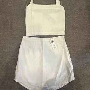 NWT Abercrombie and Fitch two piece linen blend set